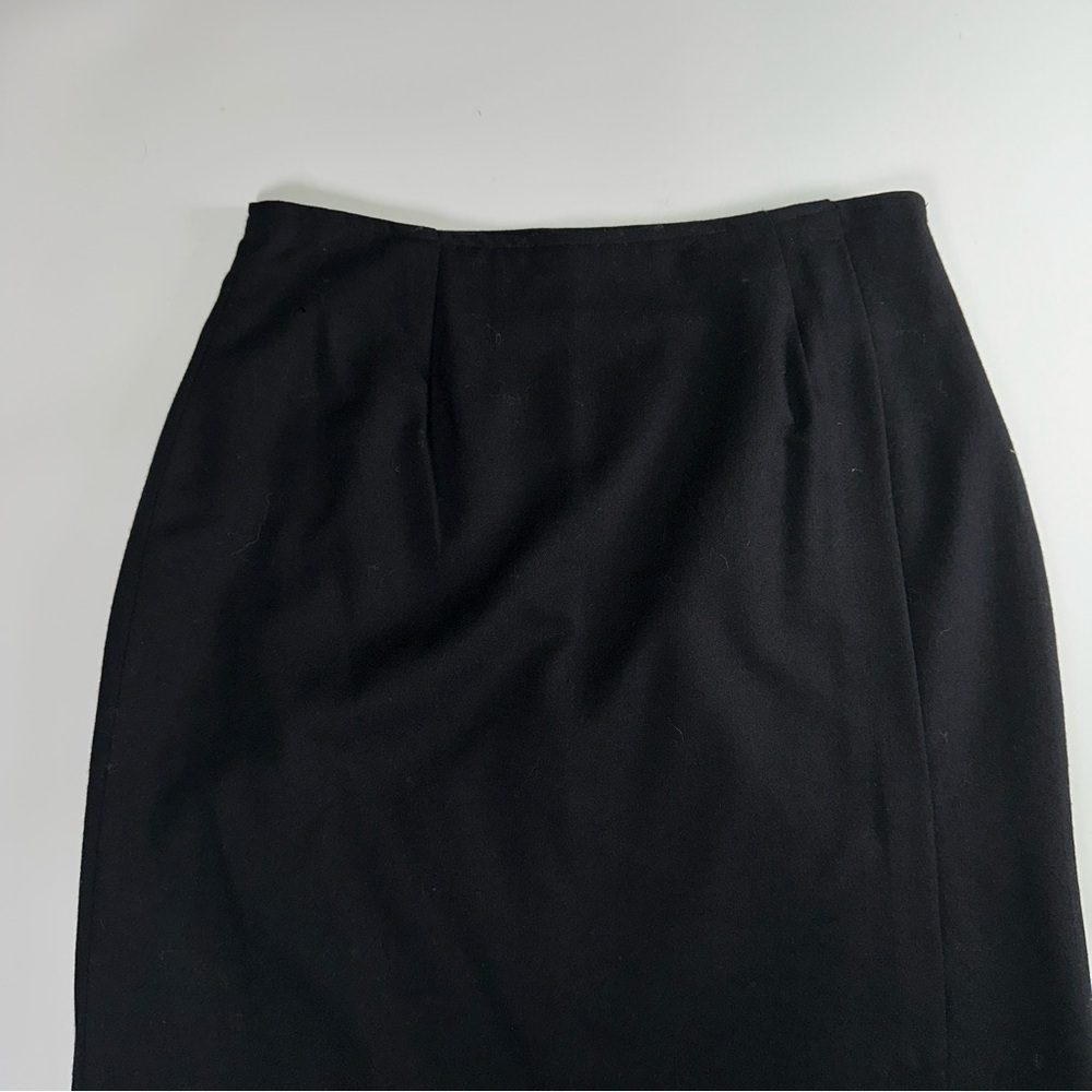 Harris Wallace workwear wool pencil skirt tailored vented classic fit size 8 - Picture 4 of 12